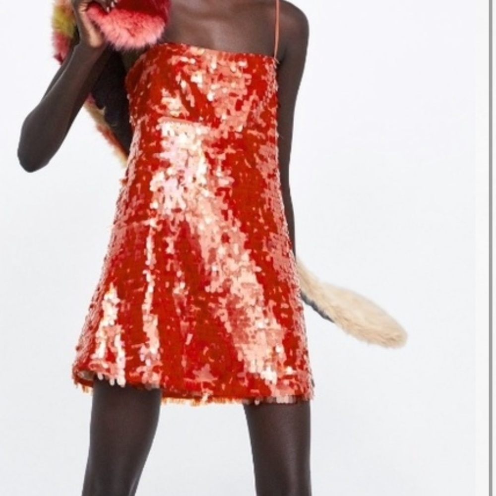 Sparkly Sequin Red Mini Dress!